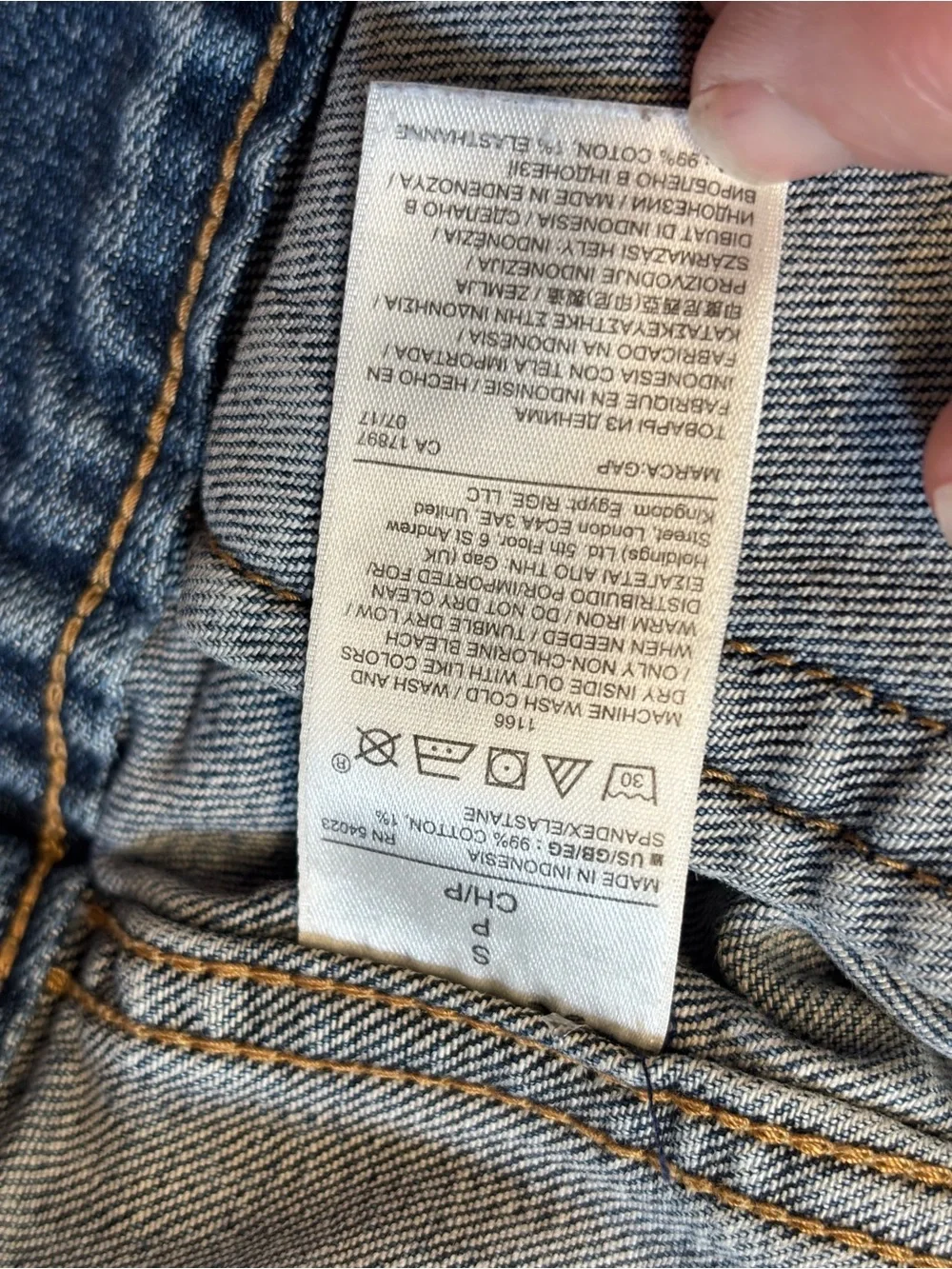 Gap 1969 Icon Denim Jacket Smith Dark Indigo Trucker Jacket Small EUC